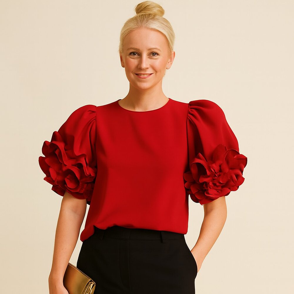 alberto makali WOMAN Puff‑Sleeve Blouse - Picture 14 of 16